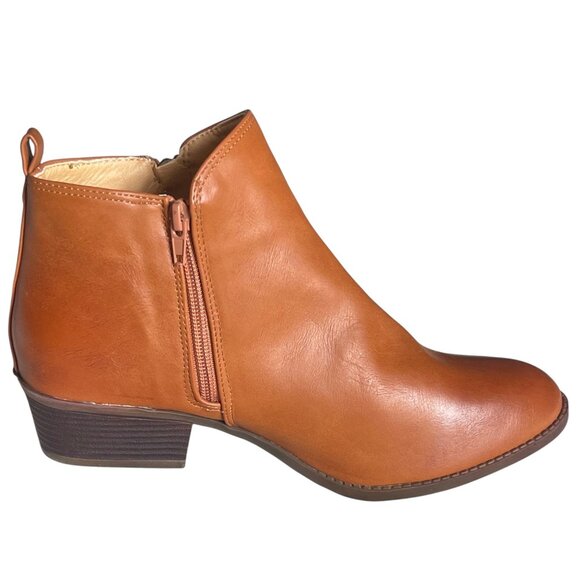 Two-Tone Dual-Zip High Ankle Boot | Women’s Size 44 (US 10–10.5) Leather Booties - Picture 6 of 7